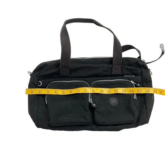 Kipling Black Duffel Small Bag Compact Durable - Picture 5 of 9